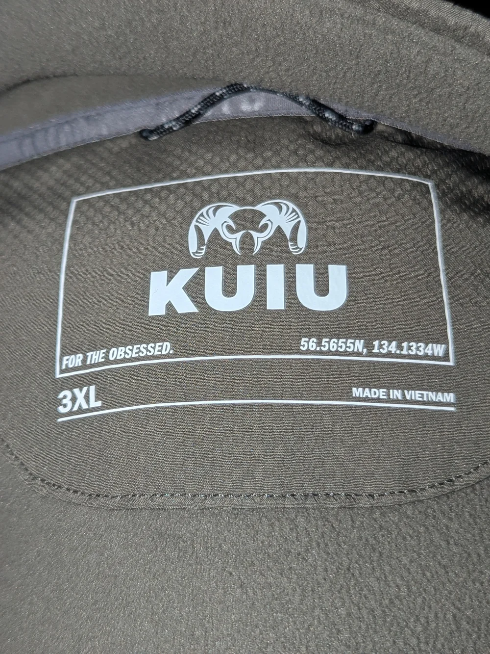 KUUA Mens Olive Gray Sherpa Fleece Jacket